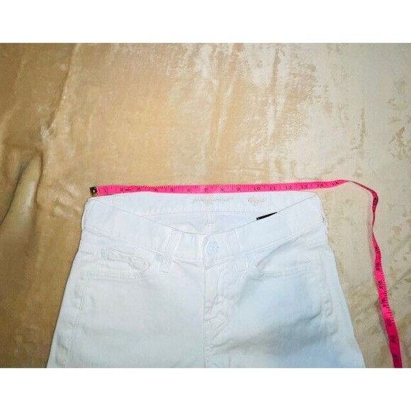 7 for All Mankind Dojo Flare Jeans Women's Size 24 Fits 27x28 White Denim - Picture 6 of 15